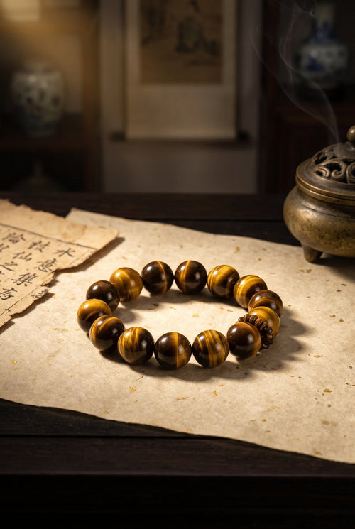 Always Talking About Money but Not Moving? Can This Golden Eye Help You Spot Opportunity? — Yellow Tiger Eye Bracelet