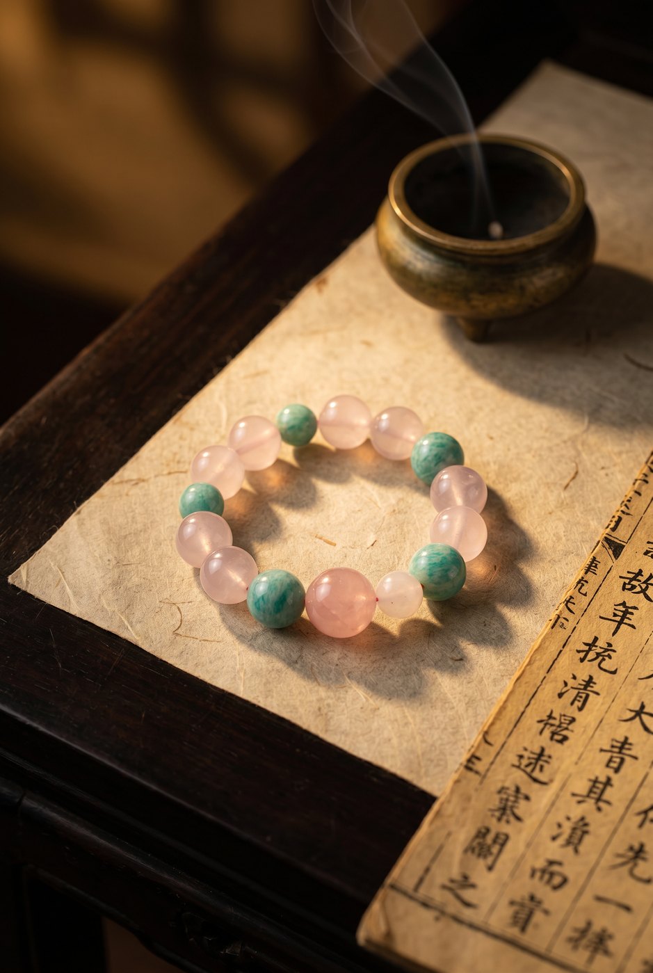 Still Missing the Right Person? Maybe You Need This Blue-and-Pink Clarity — Rose Quartz & Amazonite Bracelet
