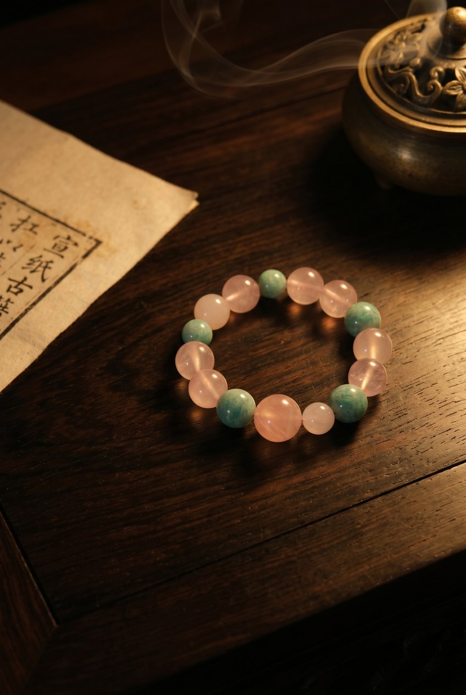 Still Missing the Right Person? Maybe You Need This Blue-and-Pink Clarity — Rose Quartz & Amazonite Bracelet