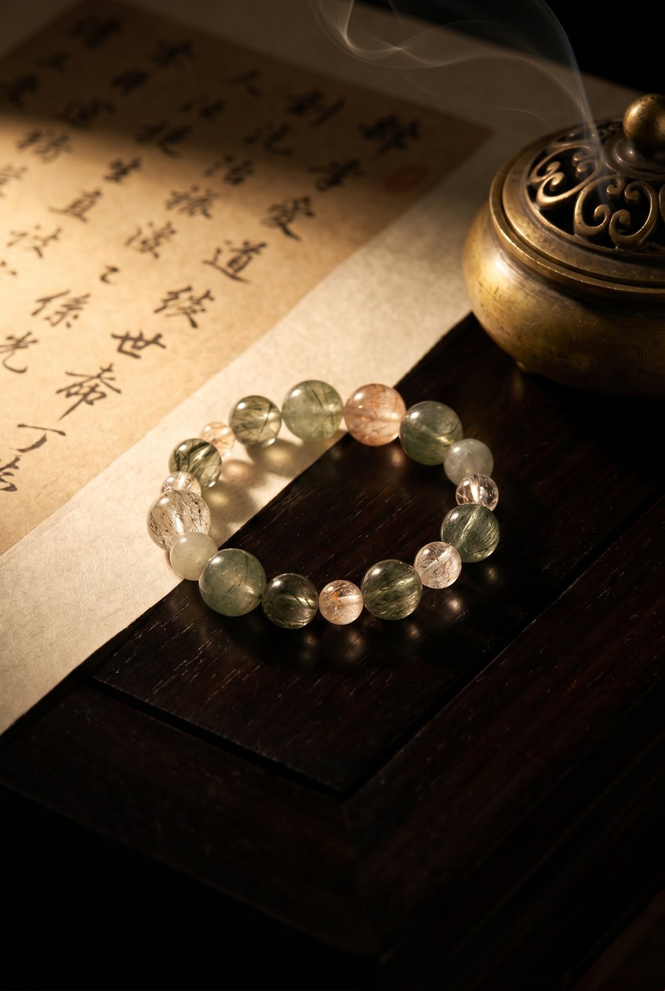 Is Rutilated Quartz the “Stock Market” of Gemstones? Can It Help You Hold Steady? — Tri-Colour Rutilated Quartz Bracelet