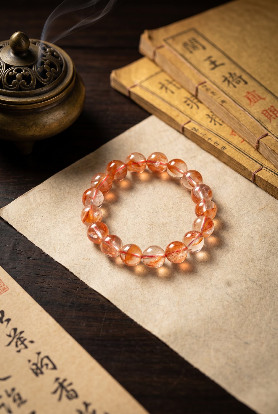Do You Think Too Much and Act Too Little? Maybe You Need This Grounding Fire — Natural Red Cloud Quartz Bracelet